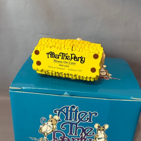 Vintage Mouse Figurine After The Party Mice Munro Anthropomorphic Corn Cob Gift - Picture 4 of 4